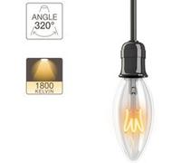 Ampoule LED flamme - culot E14 - vintage torsade G