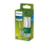 Ampoule Led Flamme Ultraefficient Filament Transparente E14 485lm 2.3w = 40w Ip20 Blanc Froid Philips