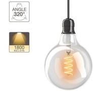 Xanlite Ampoule LED E27 Vintage Globe G125 Culot - Ampoule Vintage Led Filament Angle D'Éclairage 320° - 4W Équivalant 28W 300 Lm - Lumière Blanche Chaude - RFDE280B125S