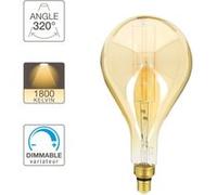 Ampoule LED Goutte dimmable - E27 - 8 W - blanc chaud - verre ambré