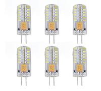 Ampoule LED G4 12 V 6 pièces à économie d'énergie lumineuse 3 W équivalent à une ampoule halogène de 20 W sortie de lumière uniforme pour éclairage paysager RV lampe d'armoire de (Blanc froid)