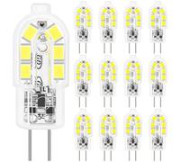 Ampoule LED G4,12PCS Ampoules led 2W Equivalent 20W Halogène Lampe, Ampoule G4 Blanc Froid 6000K 200LM Sans Scintillement Non Dimmable AC/DC 12V Économie Ampoules pour Chambre Salon Cuisine Jardin