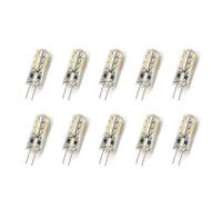 Ampoule Led G4 2W 24led 12V AC220V 3014SMD, Mini lampe à économie en Silicone, Angle de faisceau 360, remplacement de lumière halogène, projecteur lustre, 10 pièces ( Color : Cold White , Size : NO_AC