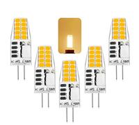 Ampoule LED G4 Blanc Chaud 4W 12V AC/DC - Remplace Halogène 40W - 6 Ampoules Sans Scintillement - Culot à Broches - Non Variable