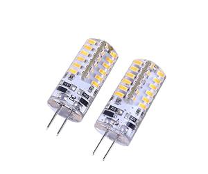Ampoule LED G4, Mini Ampoule Capsule 12V AC/DC G4 Lumière Double Base à Broches JC Type Non Dimmable pour la Décoration d'Eclairage, Pendentif Maison 10 PackWarm White,Blanc froid,10PCS/G4 48LED DC12V