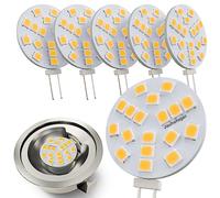 Ampoule LED G4 Plate 12 Volts Blanc Chaud équivalent Ampoule Halogène JC G4 12V 20W - Mini Ampoule G 4 pour Hotte Aspirante Four - Spot Encastrable Halogene 2 Watt G 4 lumière Jaune - Lot de 6