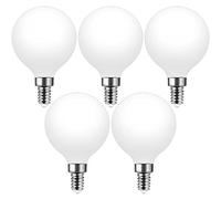 Ampoule LED G45 5W Globe Vanity Ampoules 50W Équivalent Blanc Chaud 3000K 500LM E14 Candélabre Base Ronde Veilleuse Ampoule pour Miroir De Maquillage Salle De Bains Éclairage À La Maison Lot de 5