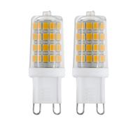 EGLO Lot de 2 ampoules à broche LED G9, lampes crayon, 3 watts chacune (équivalent 30 watts), 320 lumens, blanc neutre, 4000 Kelvin, Ø 1,6 cm