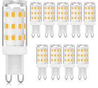 Ampoule LED G9 3000K blanc chaud 3W, ampoule LED à douilleG9 à deux broches ampoules G9 à économie d'énergie pour lustre,10 paquets