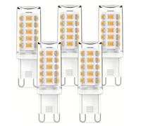 Ampoule LED G9 3W Équivalent 30W IRC 80+ Sans scintillement Ampoules pour éclairage domestique Pour lustre plafonnier lampe de table chambre cuisine salon(Warm White 3000K,5pack)