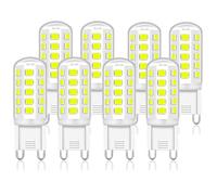 Ampoule LED G9 4W remplacement 40W Sans scintillement Économie d'énergie Non variable Pour lustre plafonnier lampe table usage intérieur maison et bureau(Cool White 6000K)