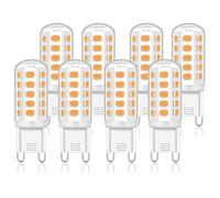 Ampoule LED G9 4W remplacement 40W Sans scintillement Économie d'énergie Non variable Pour lustre plafonnier lampe table usage intérieur maison et bureau(Warm White 3000K)