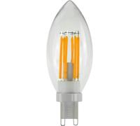 Ampoule LED G9 - Ampoule bougie décorative - Lumière blanche chaude - Économe en énergie - Intensité variable - Pour culot G9 - 2700 K - Idéale pour un éclairage élégant dans le salon, la chambre à
