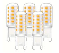Ampoule LED G9 Blanc Chaud 3W Équivalent 30W IRC 80+ Sans scintillement Ampoules l'éclairage domestique Pour lustre plafonnier lampe de table chambre cuisine salon(5pack)