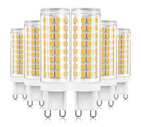 Ampoule LED G9 G9 10 W à intensité variable, blanc chaud 2 700 K, lumière équivalente à 80-100 watts, 1 000 lm AC 230 V, base G9 à deux broches, paquet 6