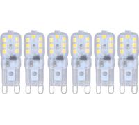 Ampoule LED G9, pack de 6 ampoules G9 à intensité variable 3 W 14 LED pour cuisine, salle de bain, éclairage paysager