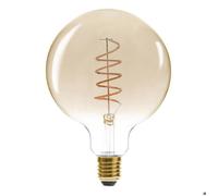 Ampoule LED ""Globe"" ambre torsadé D13cm E27 - Atmosphera Créateur d'intérieur