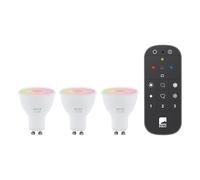 Eglo Ampoules LED connect.z GU10 Lot de 3 – ZigBee, App et Alexa, télécommande, dimmable RGB 4,5 W