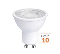 Ampoule LED GU10 8W 220V PAR16 COB - Pack de 10 - Blanc Chaud 2300K - 3500K