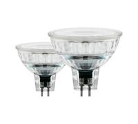 Ampoule LED GU5,3 2X2,8W verre transparent