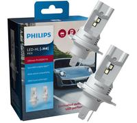 Ampoule LED H4 - PHILIPS - Ultinon Pro9200 - 5800K Blanc froid - Jusqu'à +400% luminosité - Lot de 2