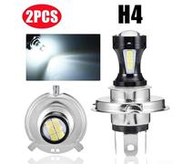 Ampoule LED H4 pour aluminium Dissipation Chaleur Ampoule LED | 800 lumens, lumière blanche 6500K, visibilité brouillard, compatible auto pour moto, tension 12V stable
