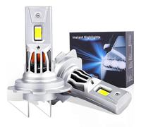 Ampoule LED H7 Lampes, 80W 3600LM Phares ampoule ultra puissante, IP68 Kit 12V 6000K Lumière Blanche, Anti-Erreur, 50000h Durée de Vie, 1:1 Mini Plug & Play pour Voiture, Facile à Installer 2Pcs