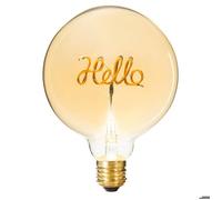 Ampoule LED ""Hello"" ambre Hello,D13cm E27 - Atmosphera Créateur d'intérieur