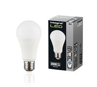 Ampoule LED Integral E27 2 PACK GLS 60 lumière du jour 5000K, 2000LM, 14.5W (équivalent à 120W) ampoule dépolie non dimmable -Efficace en énergie et idéale pour les appliques et lampes dans les salons