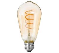 Ampoule LED ""Larme"" ambre torsadé,D6,5cm E27 - Atmosphera Créateur d'intérieur