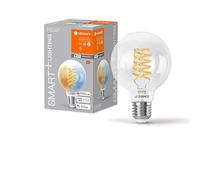 Ampoule LED LEDVANCE SMART+ WIFI,transparente,8W,806lm,forme globe diamètre 80mm, culot E27, lumière blanche réglable (2700-6500K), dimmable, application ou commande vocale, durée de vie de vie
