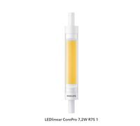 Ampoule LED linéaire R7S 118mm 7,2W lumière neutre Philips PHIR7S60840G2
