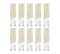Ampoule LED Maïs G9 à Baïonnette 7W Équiv 56W Remplacement Halogène Économe Sans Scintillement IRC>80 Longue Durée Chambre Salon Cuisine Couloir Non Dimmable(Cool white 6000K,10 Pack)
