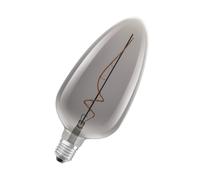 Osram Vintage 1906 smoke tinted LED lamp, 4W, 140lm, slightly oval design with 125mm diameter & E27 base, warm white light, dimmable filament, life of up to 15,000 hours