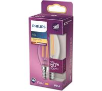 Philips Ampoule flamme transparente à filament 60W B35 E14