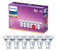 Ampoule LED - PHILIPS - GU10 - Lot de 6 - Blanc Chaud - 355 Lumens - Réflecteur