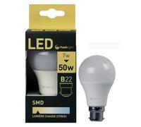 Ampoule LED PROLIGHT - A60 B22 - 7W - Lumière chaude 2700k - 600 Lumen
