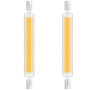 Ampoule LED R7S 118mm 30W Blanc Naturel 4500K, 3000LM, Équivalent Lampe Halogène J118 300W, Dimmable, 360 Degrés Linéaire Ampoule 30W R7S 118mm Slim COB LED pour Applique Murale/Lampadair, 2 PCS