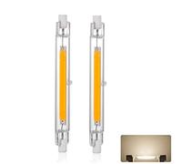 Ampoule LED R7S 118mm 30W, Dimmable, Équivalent Lampe Halogène J118 300W, Blanc Naturel 4500K, 3000LM, 360 Degrés Linéaire Ampoule, 30W R7S 118mm Slim COB LED pour Applique Murale/Lampadaire, 2 pièces