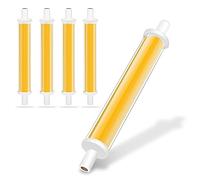 Ampoule LED R7S 118mm 30w Dimmable, R7S 118mm LED COB Light Replacement pour ampoule halogène 300W, lampe linéaire à réflecteur double extrémité COB, pas de scintillement,Warm white,118mm 30W 4pcs