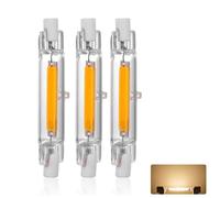 Ampoule LED R7S 78mm 15W Dimmable, Blanc Chaud 3000K, 1500LM, Linéaire Ampoule Remplacer Halogène J78 150W, Éclairage à 360 Degrés, OCB R7S LED 78mm pour Couloirs et Appliques Murales, 3 Pièces