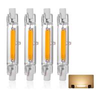 Ampoule LED R7S 78mm 15W Dimmable, Blanc Chaud 3000K, 1500LM, Linéaire Ampoule Remplacer Halogène J78 150W, Éclairage à 360 Degrés, OCB R7S LED 78mm pour Couloirs et Appliques Murales, 4 Pièces