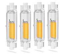 Ampoule LED R7S 78mm 15W Dimmable, Blanc naturel 4500K, 1000LM, Équivalent Lampe Halogène R7S J78 100W, Sans Scintillement, Ampoule R7S 78mm Slim COB LED pour Applique Murale, Lampadaire, lot de 4