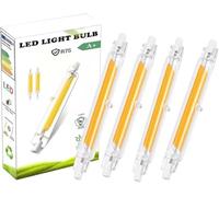 Ampoule LED R7S 78mm Dimmable, R7S LED 10W Équiv Halogène 100W, 1000LM 3000K Blanc Chaud, Sans Scintillement, Faisceau 360°, AC 230-240V, Lot de 4