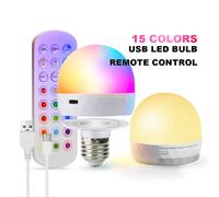 Ampoule LED Rechargeable E27 USB 5V, attraction magnétique RC, équipement de Camping à intensité variable, fête pour la maison, Ampoules de salle