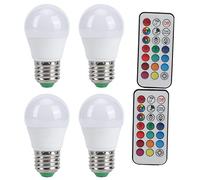 Ampoule LED RVB 45 W, lampe colorée modifiable avec télécommande, ampoules rechargeables, lumière de scène, ampoule disco pour chambre à coucher, barre d'escalier 85 V-265 V (RGB+warm white 3000K E27)
