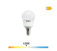 eDM Ampoule sphérique LED E14 8,5 W 940 lm 4000 K Lumière de jour