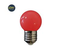 Ampoule LED sphérique mate E27 1,5W 200 lumens rouge - EDM - 35445