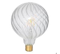 Ampoule LED ""Striée"" D12,5cm transparent - Atmosphera Créateur d'intérieur