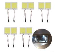 Ampoule LED T10 COB 48 pour smd 12V Intérieur Ampoule LED T10 | 48 puces pour smd COB, lumière blanche pure 6000K, tension DC12V, idéal pour dôme et lecture